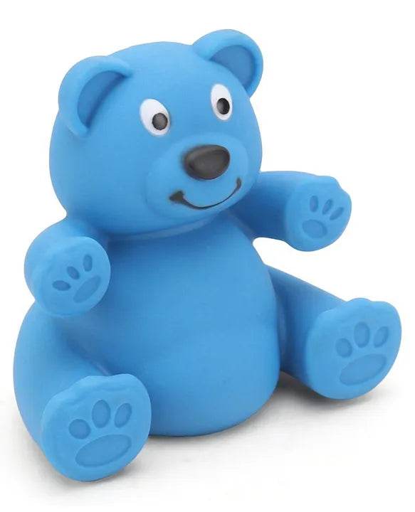 Blue plush animal toy bear designed for toddlers and young children