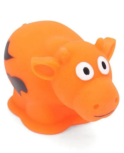 Orange plush animal toy cow with a cute design, perfect for toddlers aged 2 years and up
