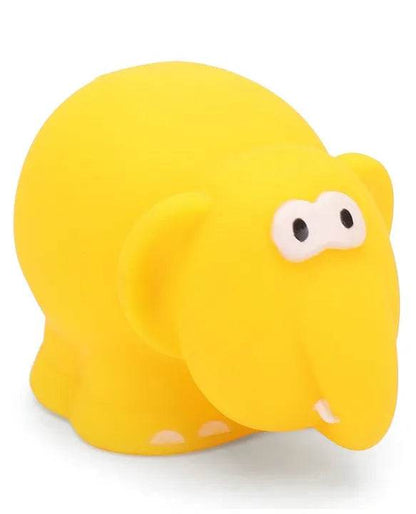 Yellow elephant-shaped plush animal toy for toddlers, perfect for imaginative play
