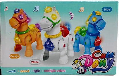 TOY KINGDOM Pony Horse Walking With Light & Sound Battery Operated Toy ( 3A765-1) - Pony Horse