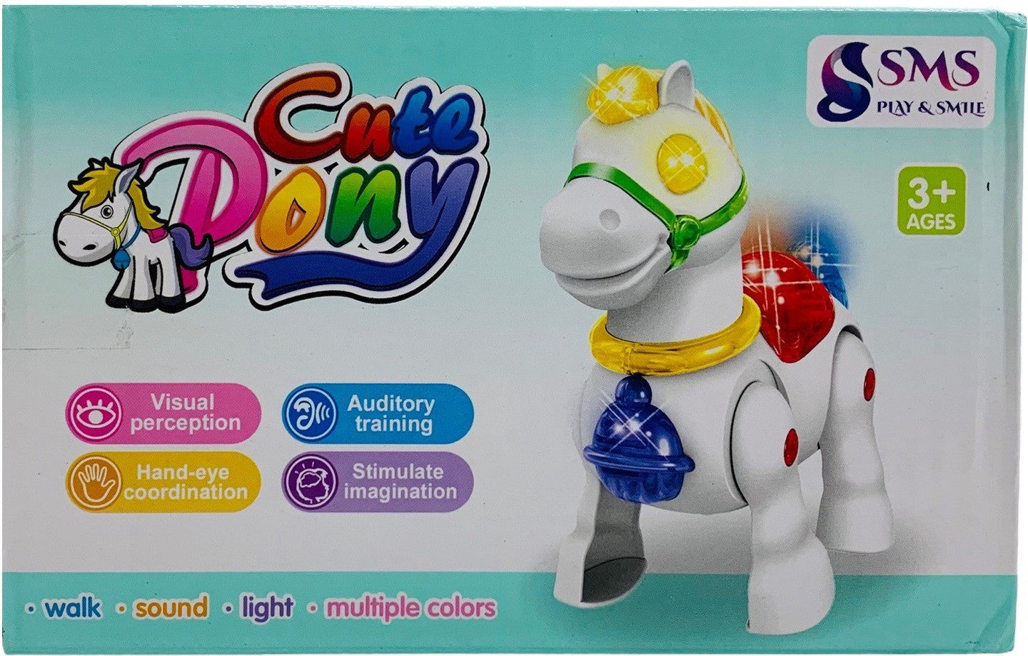 TOY KINGDOM Pony Horse Walking With Light & Sound Battery Operated Toy ( 3A765-1) - Pony Horse