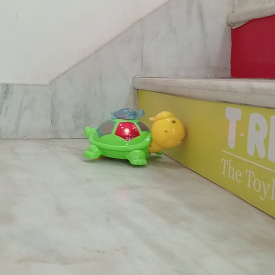 Toyzone Turtle Bump N Go Window demonstration video showing lights, music, and bump-and-go movement