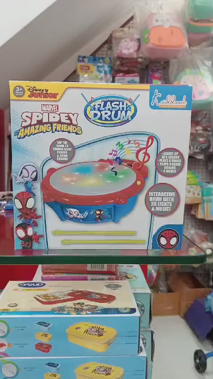 Kriddaank Spiderman Musical Drum for Kids with Lights