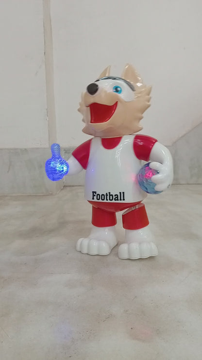Toyzone Dancing Wolf Toy for Kids with Music & Lights