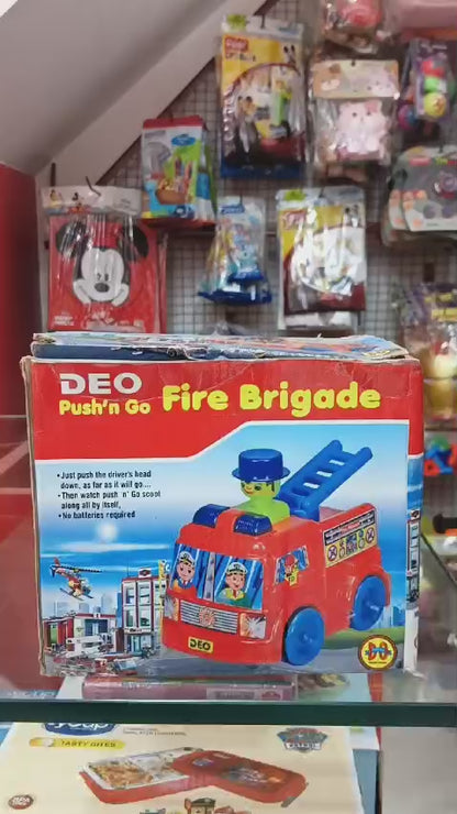DEO Push and Go Fire Truck Toy by T-Rex Toyland