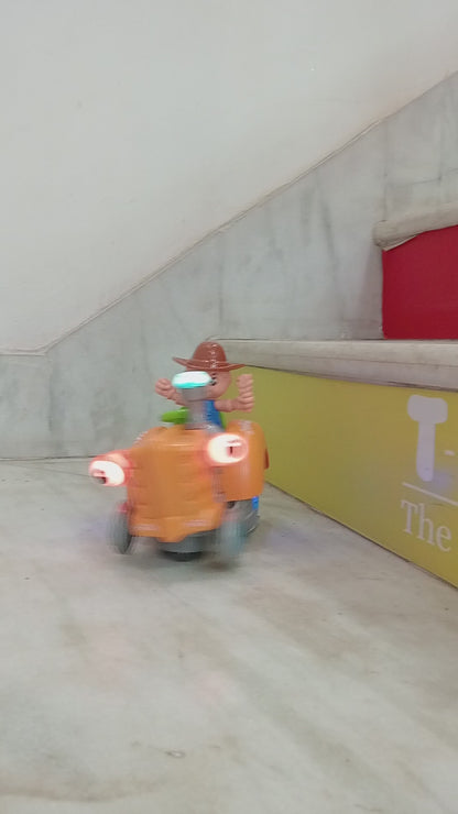LUMO Cartoon Light Up Tractor Toy with Music