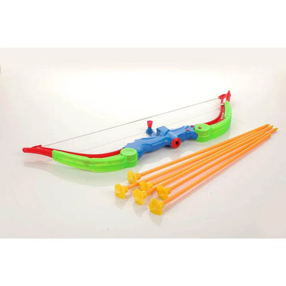 Pull Back Bow & Arrow With Led Lights, Dhanush Toy Set With Cutout Target Board - T-Rex the toyland Sitamarhi