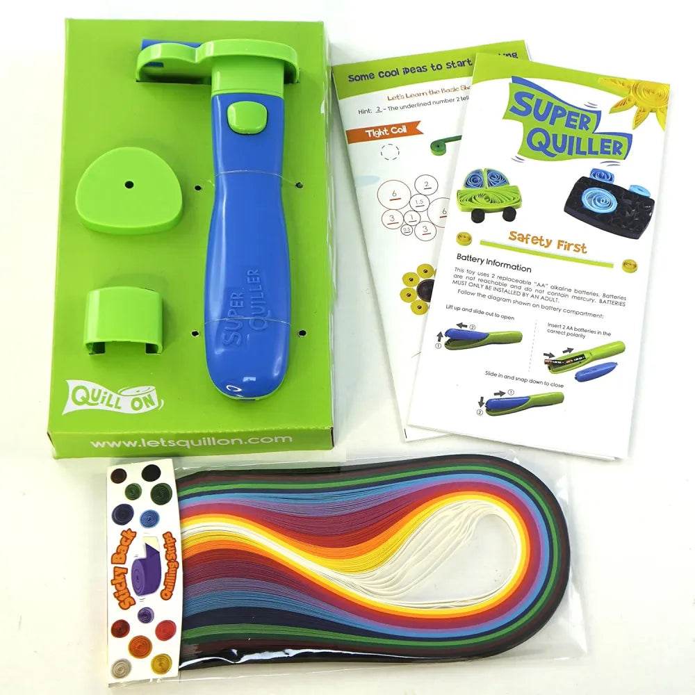 Quill On - Super Quiller - Automated Multifunction Quilling Tool - Blue - T-Rex the toyland Sitamarhi