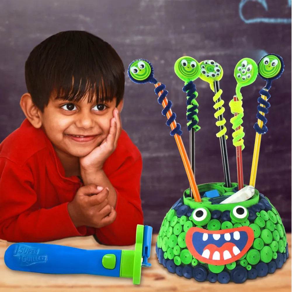 Quill On - Super Quiller - Automated Multifunction Quilling Tool - Blue - T-Rex the toyland Sitamarhi