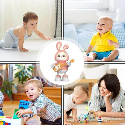Rabbit Guitarist Toy, Easter Glow Musical Bunny, Electric Rabbit Toys, Sensing Interactive Walking Dancing Toy with Music Sounds & Lights, Easter Gift... - T-Rex the toyland Sitamarhi