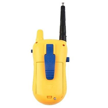 Yellow radio 2 way walkie talkie for kids with a retractable antenna