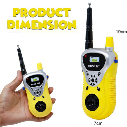 Yellow T-Rex toy radio 2 way for kids with adjustable settings, suitable for ages 4 and up