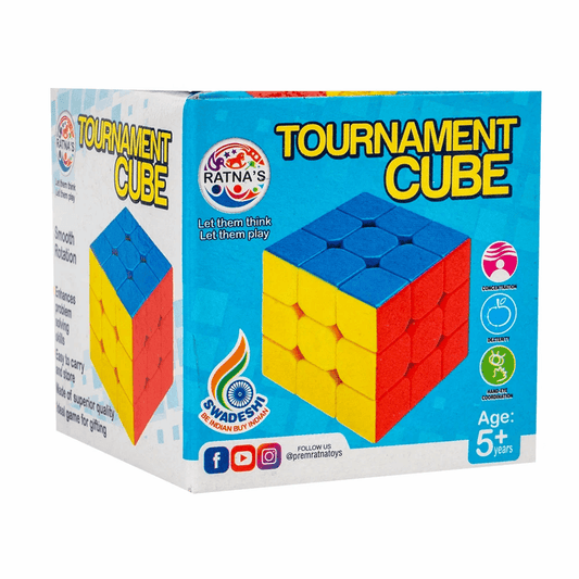 Prem Ratna 3x3 tournament cube for kids with colorful smooth rotation design for ages 5 and up