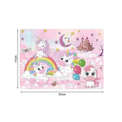 RATNA'S 4 in 1 Unicorn Kingdom Jigsaw Puzzle for Kids|A Perfect Jigsaw Puzzle for Little Hands|4 * 35 Pieces Jigsaw Puzzle - T-Rex the toyland Sitamarhi