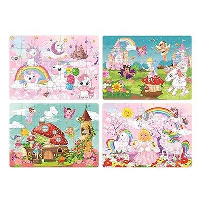 RATNA'S 4 in 1 Unicorn Kingdom Jigsaw Puzzle for Kids|A Perfect Jigsaw Puzzle for Little Hands|4 * 35 Pieces Jigsaw Puzzle - T-Rex the toyland Sitamarhi