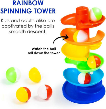Ratna's 5 in 1 Tiny Tots Gift Set Containing Star Stacker, Penguin Stacking Ring, Stack-N-Spin, Rainbow Spinning Tower & Shape Sorter Cube Toys for Infants & Toddlers - T-Rex the toyland Sitamarhi