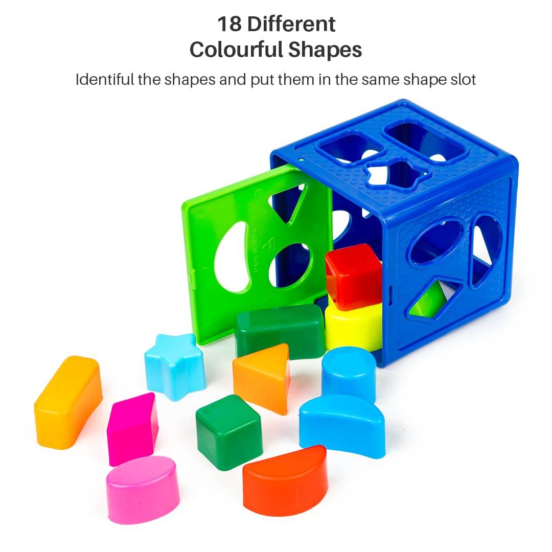 Ratna's 5 in 1 Tiny Tots Gift Set Containing Star Stacker, Penguin Stacking Ring, Stack-N-Spin, Rainbow Spinning Tower & Shape Sorter Cube Toys for Infants & Toddlers - T-Rex the toyland Sitamarhi