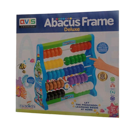 Ratna's Abacus Frame Deluxe Educational Toy Counting Learning Kit | Early Math Skills Preschool Toys with Colourful Beads for Kids & Toddlers 2+ Years (Multicolor) - T-Rex the toyland Sitamarhi