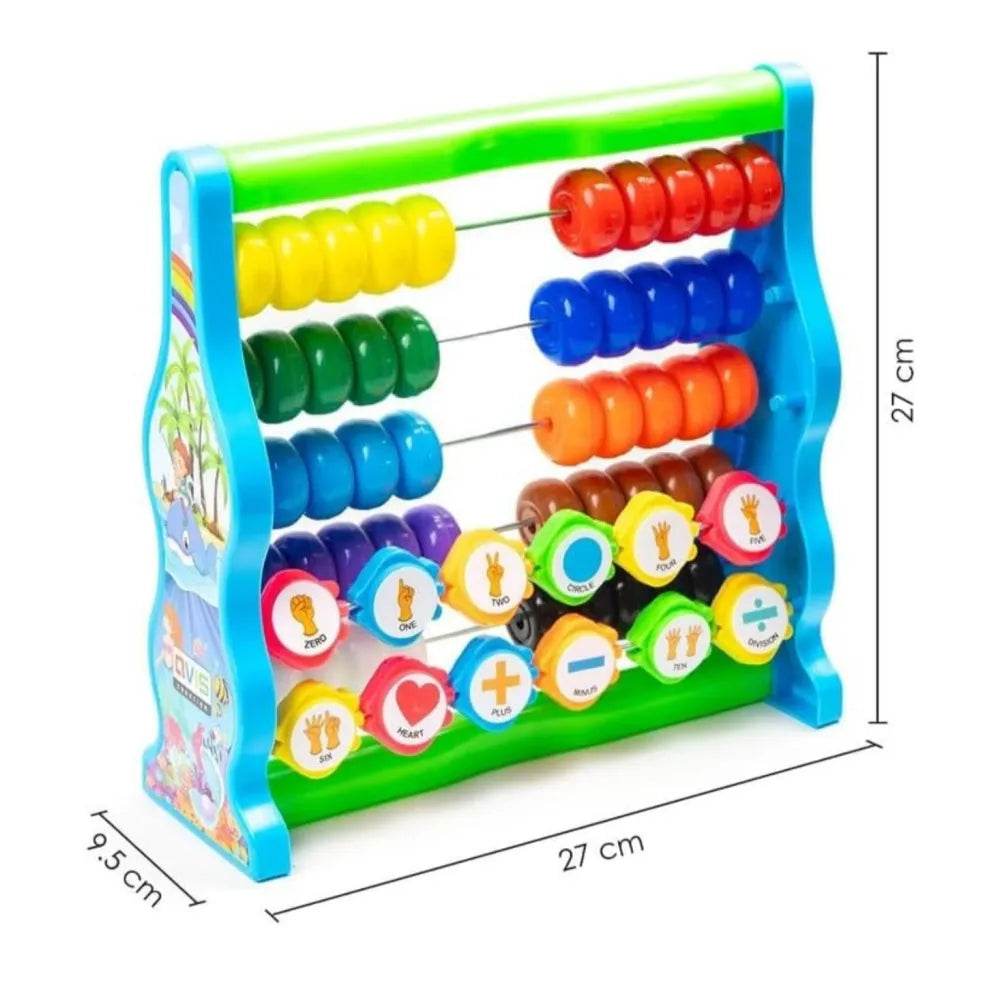 Ratna's Abacus Frame Deluxe Educational Toy Counting Learning Kit | Early Math Skills Preschool Toys with Colourful Beads for Kids & Toddlers 2+ Years (Multicolor) - T-Rex the toyland Sitamarhi