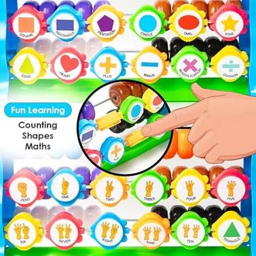 Ratna's Abacus Frame Deluxe Educational Toy Counting Learning Kit | Early Math Skills Preschool Toys with Colourful Beads for Kids & Toddlers 2+ Years (Multicolor) - T-Rex the toyland Sitamarhi