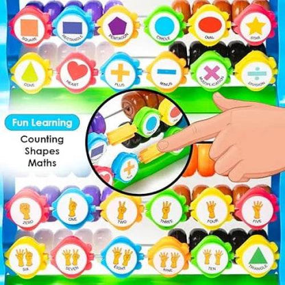 Ratna's Abacus Frame Deluxe Educational Toy Counting Learning Kit | Early Math Skills Preschool Toys with Colourful Beads for Kids & Toddlers 2+ Years (Multicolor) - T-Rex the toyland Sitamarhi
