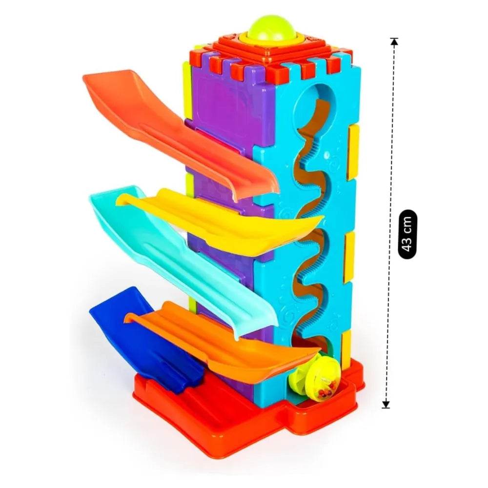 Ratna's Activity Tower 5 in 1 for Kids 1+ Year with Car Race, Shape Sorter, Tumbling Panda, Wheel Slider and Hammering Fun Activities for Toddlers - T-Rex the toyland Sitamarhi