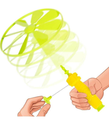 Ratna's Aero Spin Flying Disc Spinning Top Toy Set, Indoor Outdoor Game for Kids Ages 4+ Years - T-Rex the toyland Sitamarhi
