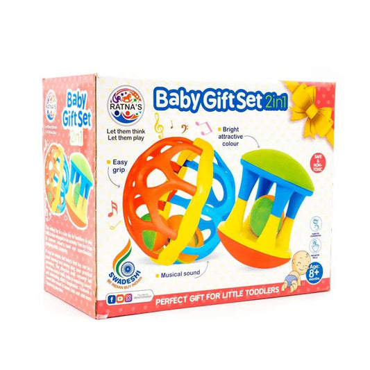 Colorful baby rattle gift set with easy grip and musical sound for toddlers by T-Rex the toyland Sitamarhi