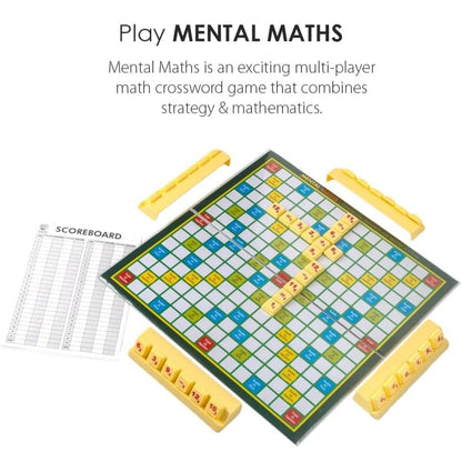 Ratna’s Brilliant 2 in 1 laminated double side board containing crossword game on one side & mental maths game on other side. - T-Rex the toyland Sitamarhi