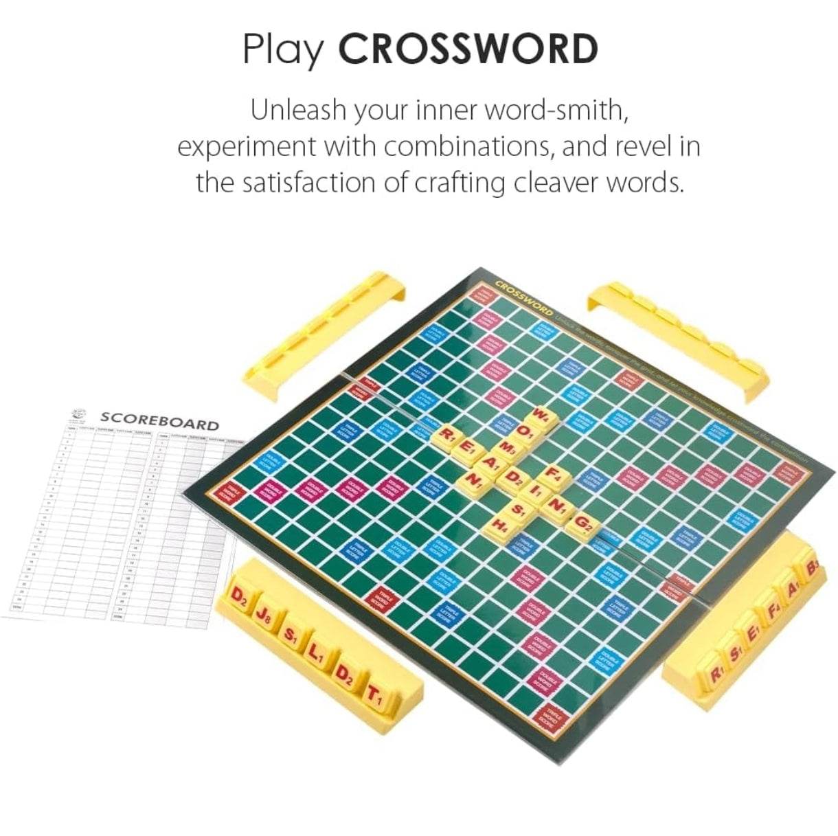 Ratna’s Brilliant 2 in 1 laminated double side board containing crossword game on one side & mental maths game on other side. - T-Rex the toyland Sitamarhi