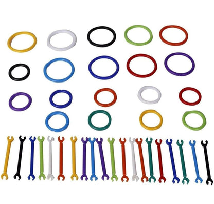 Colorful building blocks toys lego set with rings and wrenches for creative play