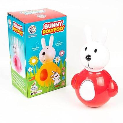 Ratna's Bunny Roly Poly Push and Shake Wobbling Bell Sounds Musical Rattling Toy for Infants (Multicolour) - T-Rex the toyland Sitamarhi