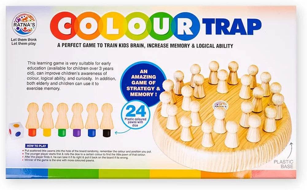 Colour Trap wooden color matching board game for children to train kids brain and memory