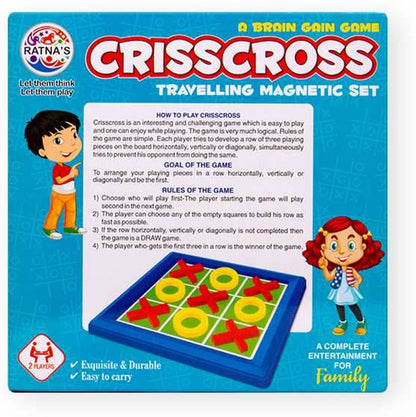 RATNA'S Crisscross Travelling Magnetic Set Party & Fun Games Board Game (1917) Party & Fun Board Game - T-Rex the toyland Sitamarhi