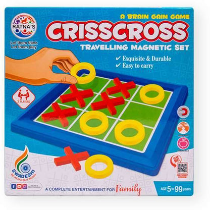 RATNA'S Crisscross Travelling Magnetic Set Party & Fun Games Board Game (1917) Party & Fun Board Game - T-Rex the toyland Sitamarhi