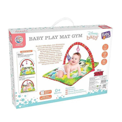 Ratna's Disney Baby Play Gym Mickey Mouse with Waterproof Soft Cozy matt Size 28 x 20 inches & Cute Hanging Toys for Infants (Multicolour) - T-Rex the toyland Sitamarhi