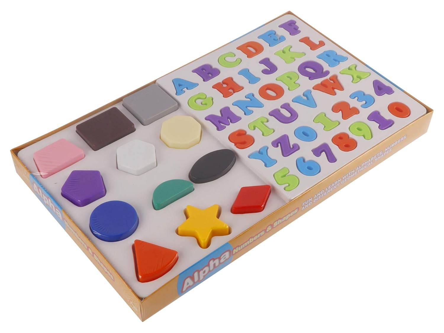 Ratna's Educational Alpha, Numbers & Shapes for Kids. Let Them Learn The Combo of Alphabet,Number and Shapes - T-Rex the toyland Sitamarhi