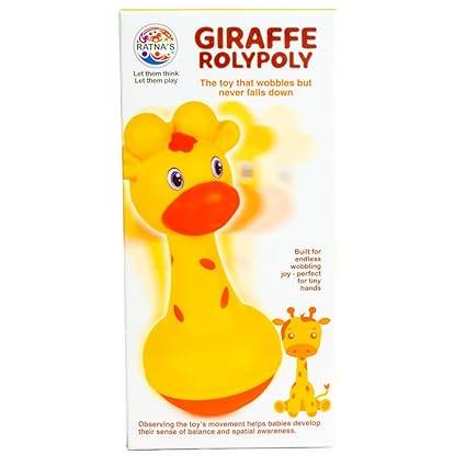 Ratna's Giraffe Roly Poly Push and Wobble Sound Toy for Kids 8+ Months, Bright Colours - T-Rex the toyland Sitamarhi
