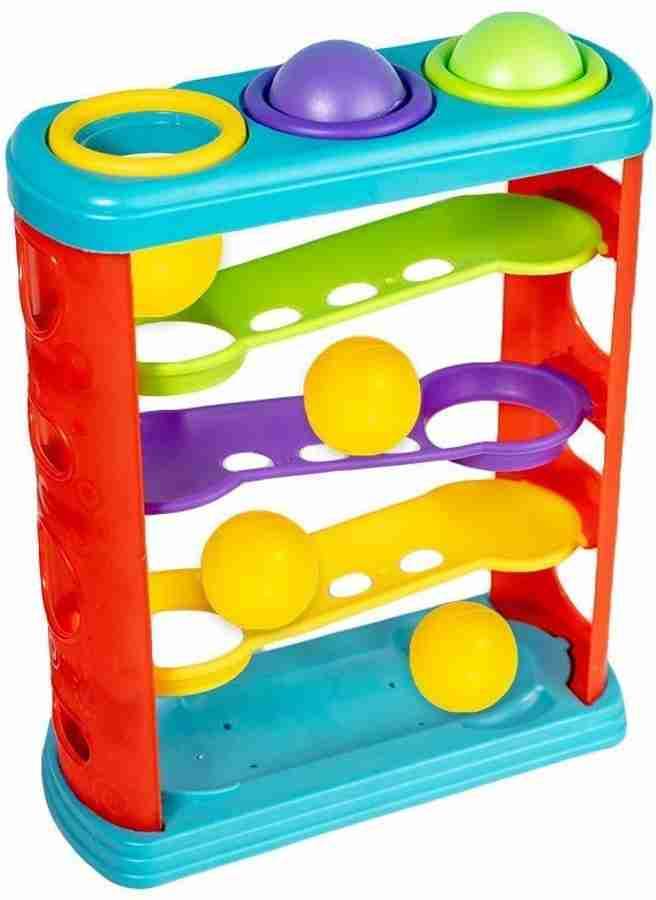 Prem Ratan colorful hammer ball toy for toddlers with multiple ramps and balls for active play