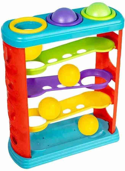 Prem Ratan colorful hammer ball toy for toddlers with multiple ramps and balls for active play