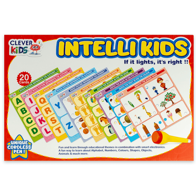 RATNA'S Intellikids Phonics A Perfect Electro Game. 10 Double Sided Printed Cards. If it Lights its Right. A Fun Way to Learn Phonics - T-Rex the toyland Sitamarhi