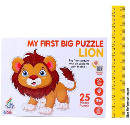 My First Big Puzzle Lion with 25 pieces lion floor puzzle for toddlers with colorful cartoon lion design