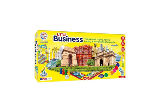 Prem Ratna little business board game for kids with colorful game pieces and property trading theme