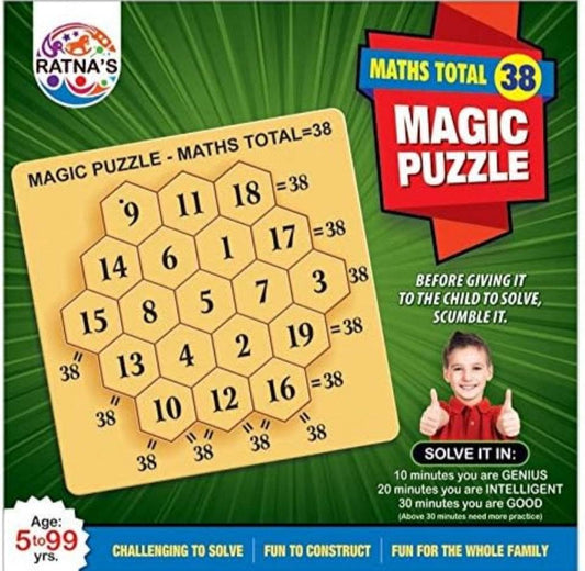 Ratnas Magic Puzzle Maths Total 38 - T-Rex the toyland Sitamarhi