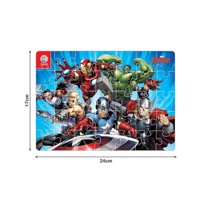 Prem Ratna Marvel Avengers puzzle 140 pieces featuring Iron Man, Hulk, Thor, Captain America, and Black Widow