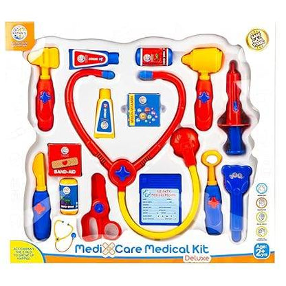 Ratna's Medicare Medical Kit Deluxe with 15 Medical Instruments & Accessories | Doctor Set Pretend Play | A Perfect Role Play Toy for Kids 2+ Years - T-Rex the toyland Sitamarhi