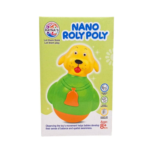 RATNA’S Musical Nano Roly poly Cute Dog | A Perfect wobbling Rattle for Toddlers | 8+ Months - T-Rex the toyland Sitamarhi