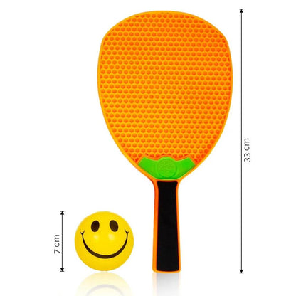 Ratna's Paddle Ball Classic Outdoor Game with 2 Racquets & 2 Soft Balls for Kids 3+ Years - T-Rex the toyland Sitamarhi