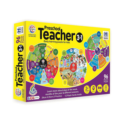 Preschool educational puzzle for kids with 96 pieces teaching days, months, and seasons by T-Rex the toyland Sitamarhi
