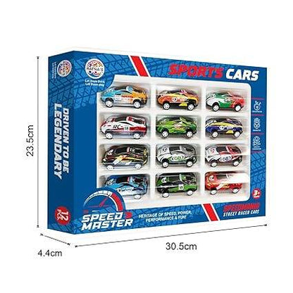 RATNA'S Speed Master Sports Car for Kids 12 Pcs Set Pull Back Vehicles Racing Car for Kids for 2 Years+ - T-Rex the toyland Sitamarhi